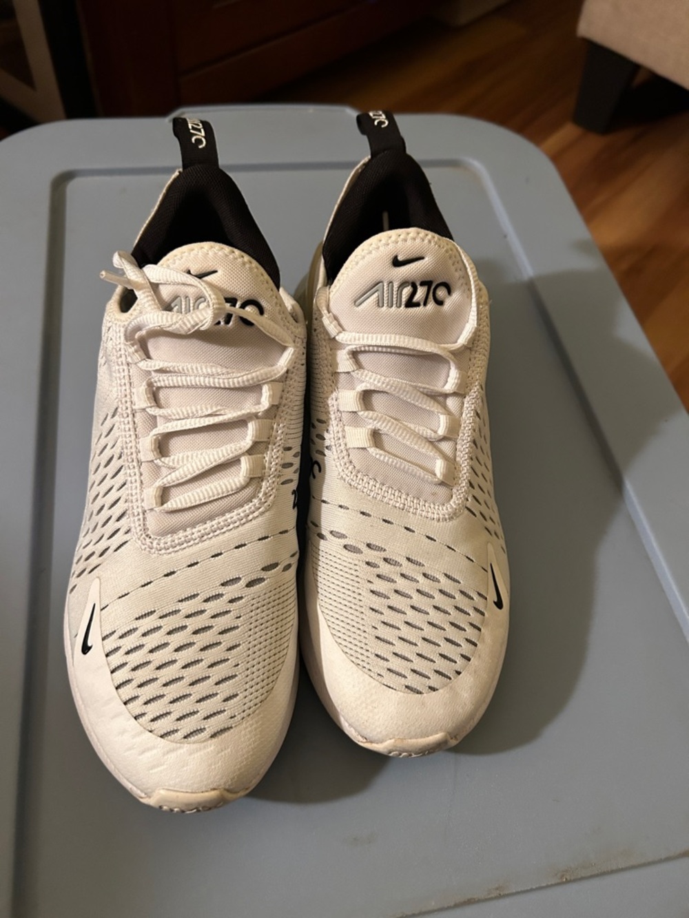 Nike Kids Air270 White and Black Sneakers